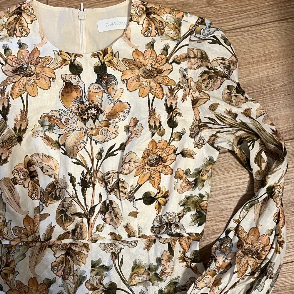 NWOT Zimmermann Chintz Floral Midi Dress - Picture 5 of 13